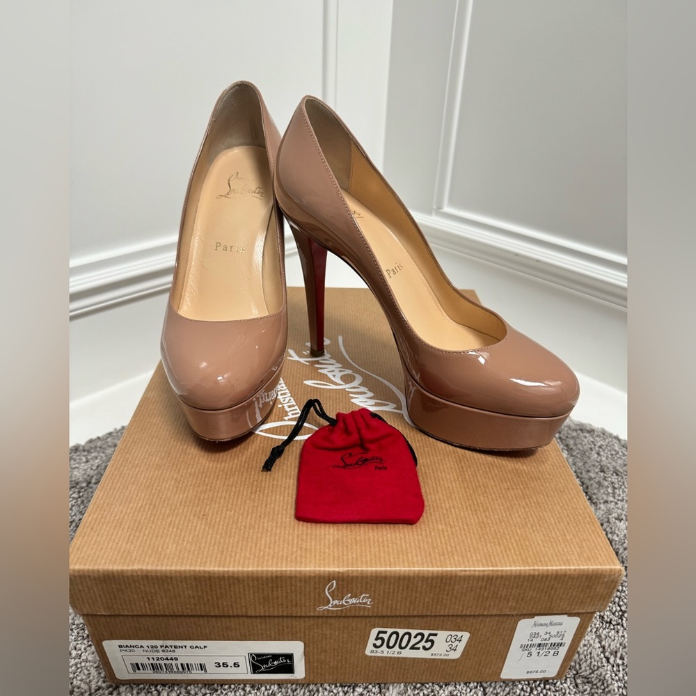 Christian Louboutin Nude Bianca 120 size 5.5